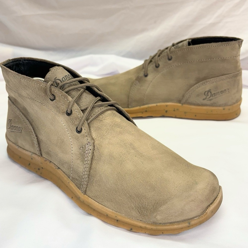Danner Chukka Boots Men's US 9 D‎ Forest Timberwolf Leather Lightweight Outdoor